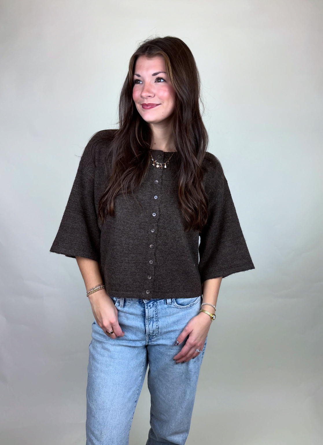 Whimsical Short Sleeve Knit Cardigan