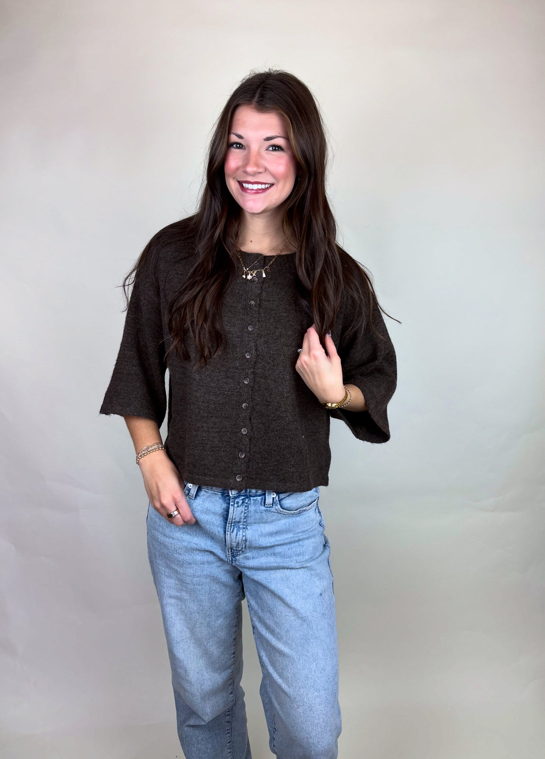 Whimsical Short Sleeve Knit Cardigan