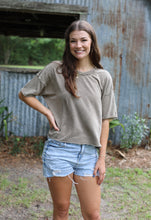 Load image into Gallery viewer, French Terry Raw Edge Shirt ~ Mocha
