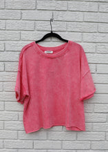 Load image into Gallery viewer, French Terry Raw Edge Shirt ~ Pink
