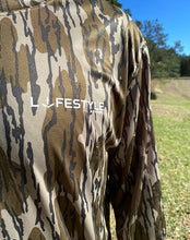 Load image into Gallery viewer, Turkey Lifestyle Bottomland Camo Performance Shirt
