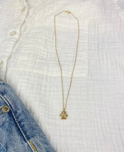 Load image into Gallery viewer, Gold Paw Print Necklace
