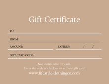 Load image into Gallery viewer, Lifestyle Gift Card
