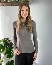 Load image into Gallery viewer, Smokey Grey Active Long Sleeve Top
