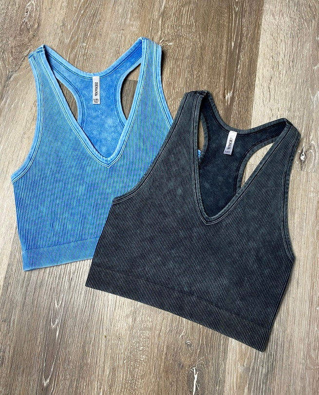 Racerback Cropped Tank Top / Bra